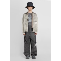 cotton satin cargo trousers