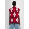 intreccio argyle wool gilet