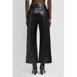 coated fabric slim trousers