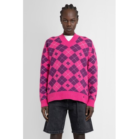 argyle wool jacquard knitwear