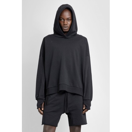 stretch jersey boxy hoodie