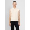 sleeveless cassandre polo shirt in cotton piqué