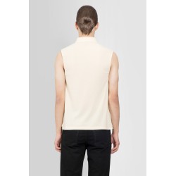 sleeveless cassandre polo shirt in cotton piqué