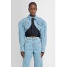 cropped spliced denim jacket