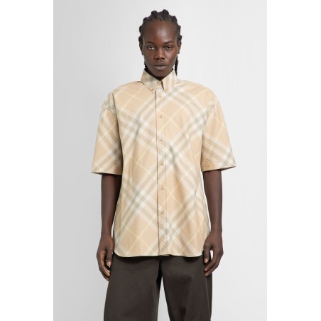 check cotton short sleeves shirt