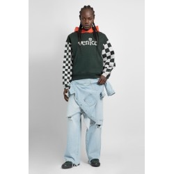 venice checker sleeve hoodie