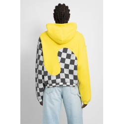 checker swirl hoodie