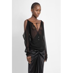 draped georgette halterneck top