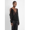 draped georgette halterneck top