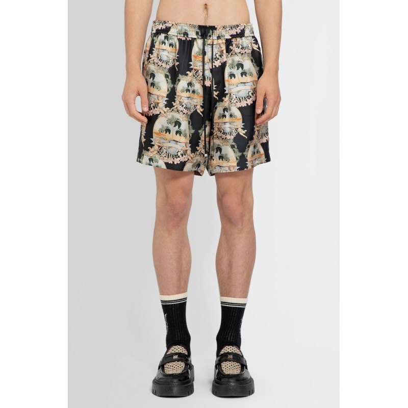 all-over palm printed shorts