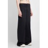 stretch cotton wide leg trousers