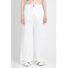 stretch cotton canvas wide leg trousers