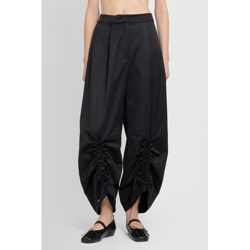 wide leg trousers with ruching