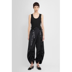 wide leg trousers with ruching