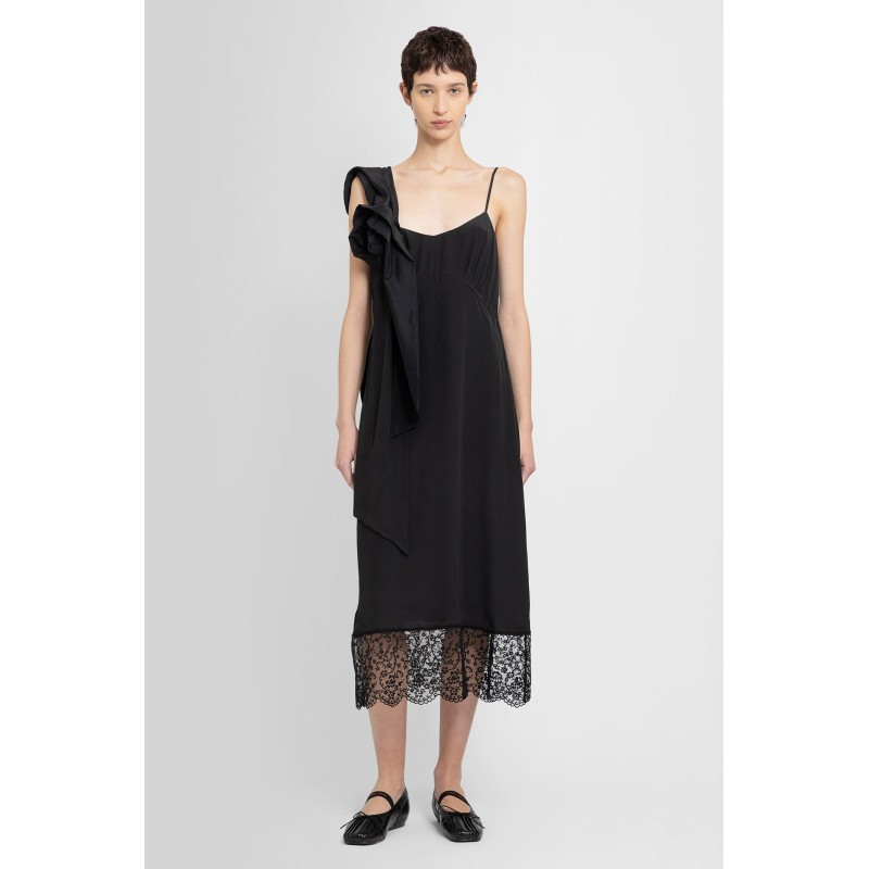 slip dress with pressed rose