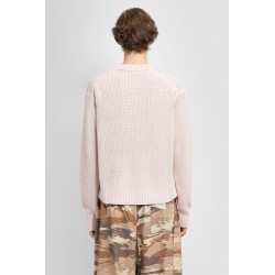 cotton nylon ribbed-knit sweater