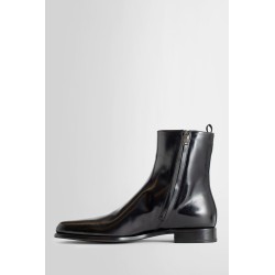 brushed leather chelsea boots