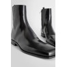 brushed leather chelsea boots