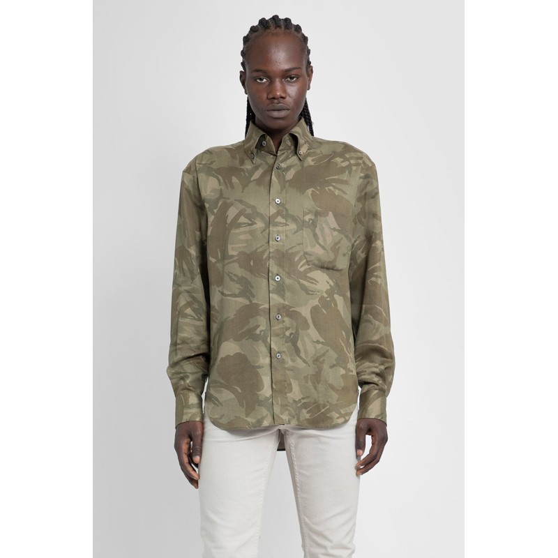 camo print fluid fit leisure shirt