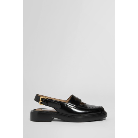 cut-out slingback penny loafers