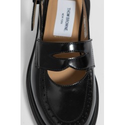 cut-out slingback penny loafers