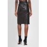 knotted leather midi skirt