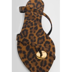 leopard print tanger sandals