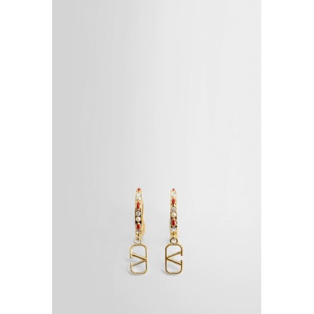 jewelled hoops vlogo earrings