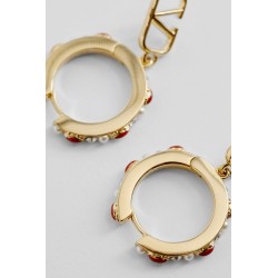 jewelled hoops vlogo earrings