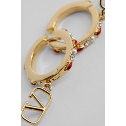 jewelled hoops vlogo earrings