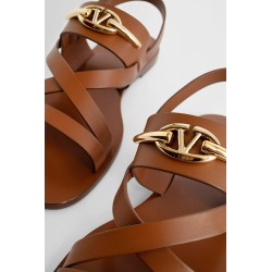 gold vlogo sandals