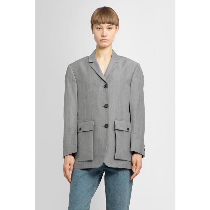 kid mohair single-breasted blazer