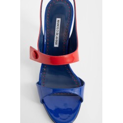 climnetra patent leather slingback sandals