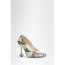 embossed snake print toy pumps