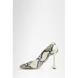 embossed snake print toy pumps