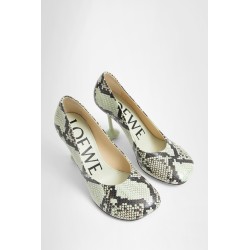 embossed snake print toy pumps