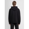 buckle collar knit hoodie