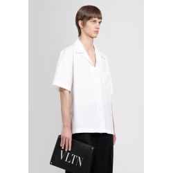 rubberised signature v bowling shirt in cotton poplin