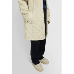 mid-length quilted nylon car coat