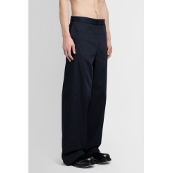 layered trousers in cotton twill