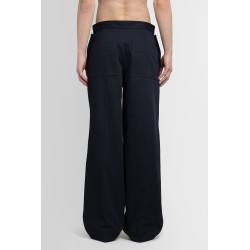 layered trousers in cotton twill