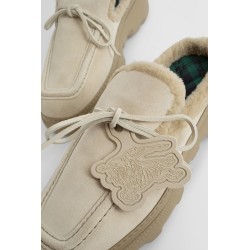 suede and shearling stony mules