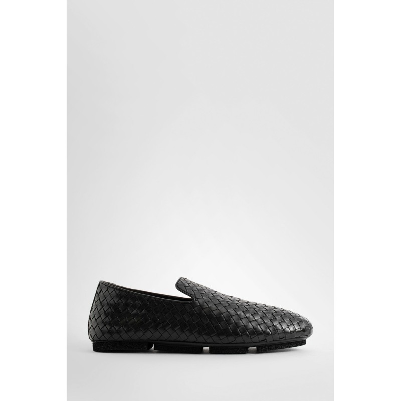 woven leather loafers