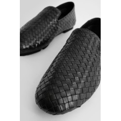 woven leather loafers