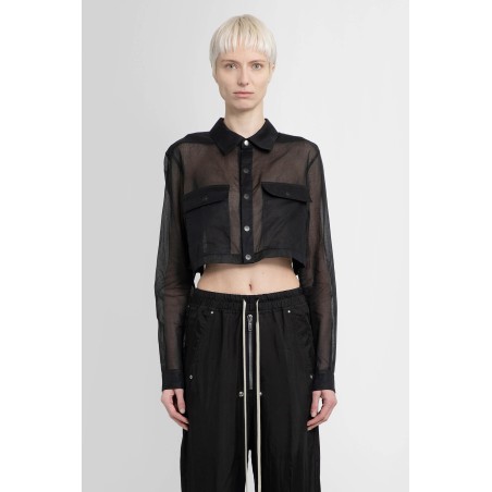 lido cropped outershirt in cotton organdy