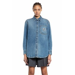 washed organic denim shirt