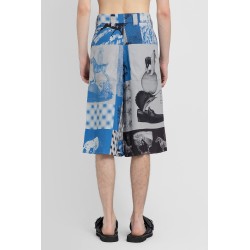 graphic print viscose shorts