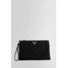 re-nylon and saffiano leather pouch