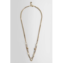 pearl skull chain necklace