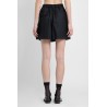 high-waisted pleated wool shorts